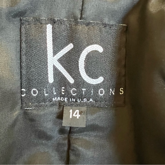 KC Collections Lambswool Faux Fur Embellished Long Coat - Picture 5 of 12